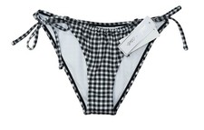 Salt Cove Juniors Checker Plaid Side-Tie Bikini Bottom Bathing Suit NWT