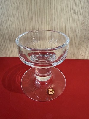 70er Jahre Darlington Kristallglas Kerzenständer/Kerzenhalter kleiner Chip auf Sockel