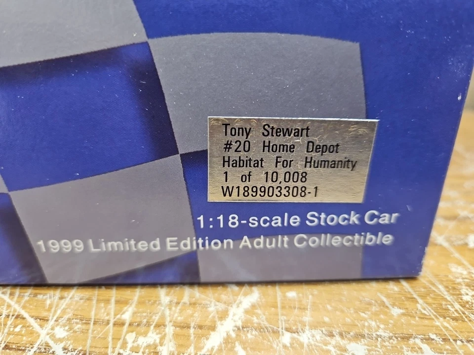 Action #20 Tony Stewart Habitat for Humanity 1:18 1999 Home Depot Stock Car - Image 3 of 4