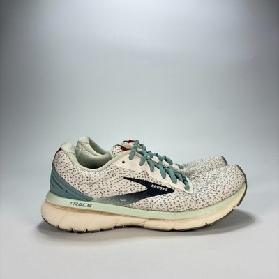 Brooks Trace White Green Running Shoes Sneakers 1203511B116 Women's Size 8