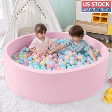 US Stock SHJADE Foam Ball Pit 47.2x13.8 in Large Pink Memory Sponge