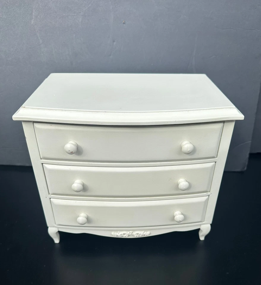 Caixa de joias Pottery Barn PB Teen Kids coral branco com espelho usada - Imagem 4 de 4