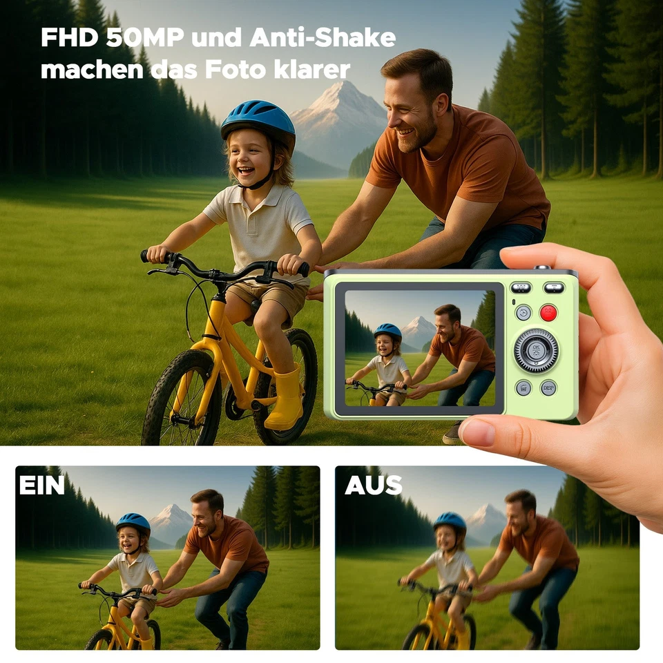 Digitalkamera Fotokamera FHD 1080P 50MP 16XDigitalzoom Fotoapparat Kinderkamera - Bild 3 von 4