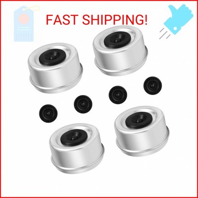 CAETOUNG 4Pack 2.72'' Trailer Hub Cap Trailer Wheel Bearing Dust Cap with Extra