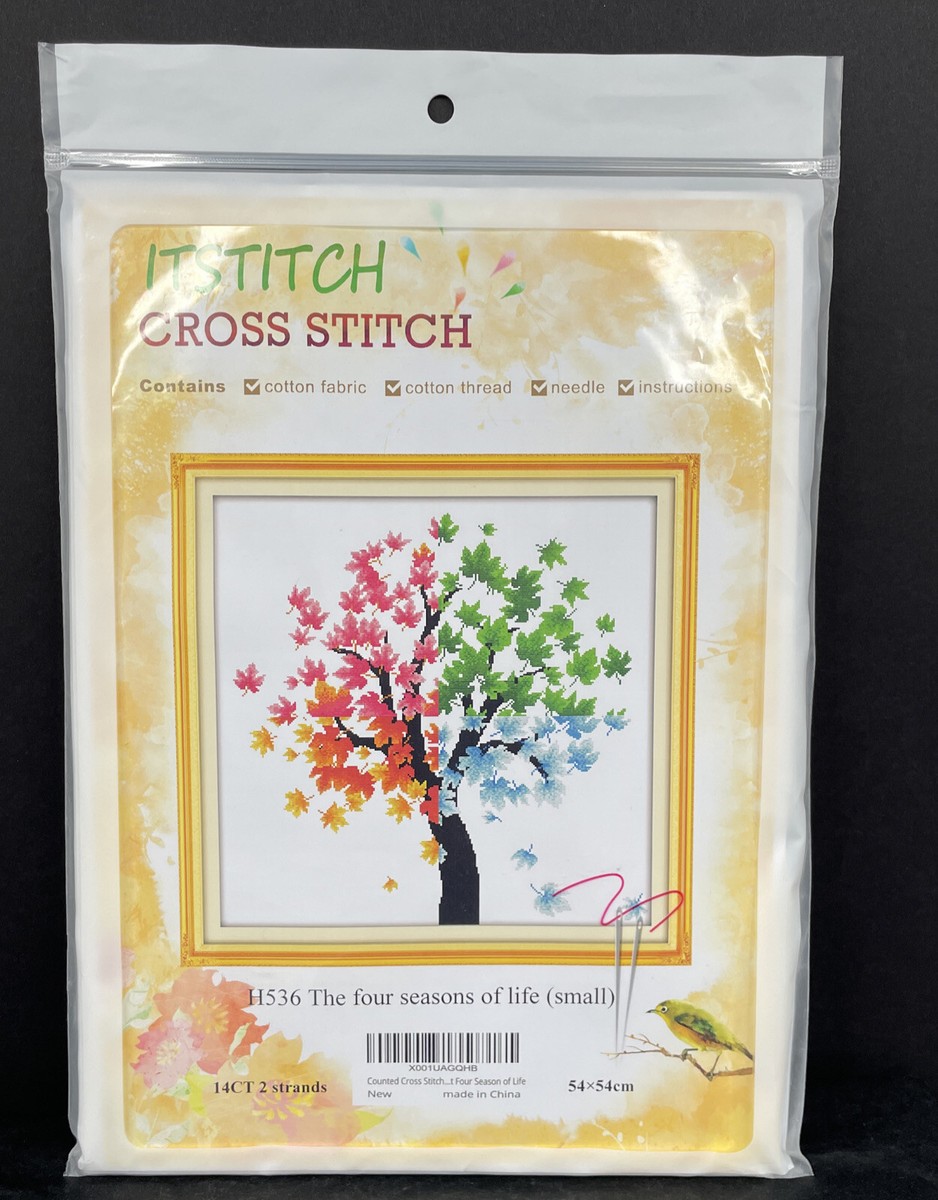 I*i様 リュージュ Four Seasons Ride Into Christ Joy Sunday Cross Stitch Kit The Four Seasons Of Life 54 x 54 cm | eBay