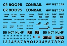 N Scale - Conrail Scale Test Car Decal Set