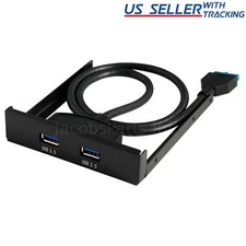 USB 3.0 Front Panel 3.5" Expansion Bay to 20-Pin MoBo Bracket Cable (2-Port)