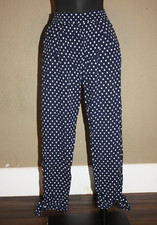 ANTHROPOLOGIE SATURDAY SUNDAY BLUE POLKA DOTS LOBELIA JOGGER PANTS - SMALL 2 4