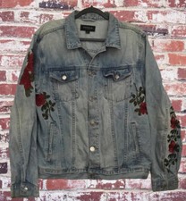Pacsun Los Angeles Denim Rose Jacket Size Large