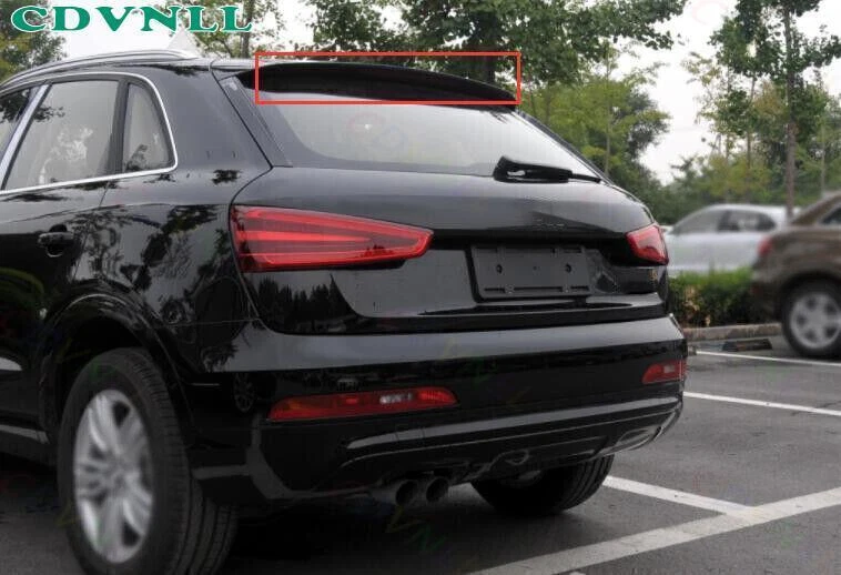 Para Audi Q3 Quattro 2013-2018 fibra de carbono porta-malas traseiro spoiler asa aba tira 1* - Imagem 3 de 4