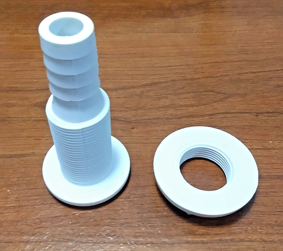 Montaje de casco pasante de nailon de grado marino de alta resistencia BBT para manguera de 3/4" Foto 4 de 4