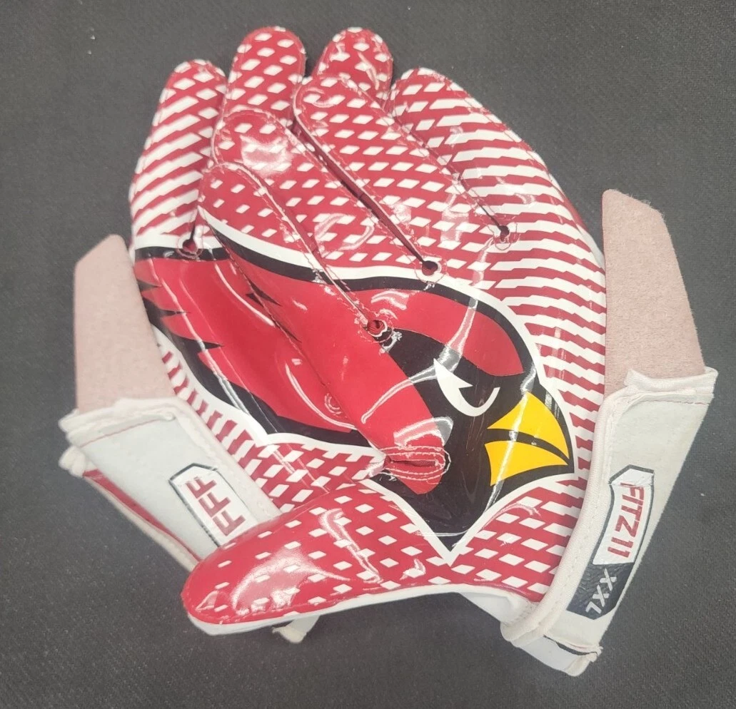 Larry Fitzgerald Game Used Issued Arizona Cardinals Gloves Fitz 11 FFF Inside
