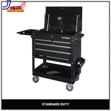 Tool Storage 33 In W Mechanics Cart with Extended Side Table & Bottle Tray US