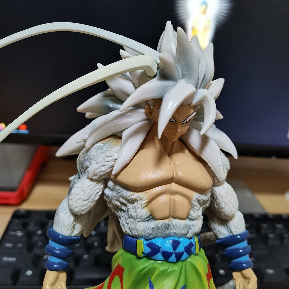 Anime Dragon Ball Z Super Saiyan 5 White Hair Son Gokou PVC Figure NEW NO  BOX