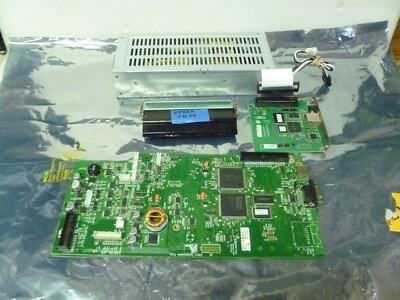 LOT OF MIX ZEBRA S4M PRINTER HEAD, MAIN LOGIC BOARD, AND POWER SUPPLY