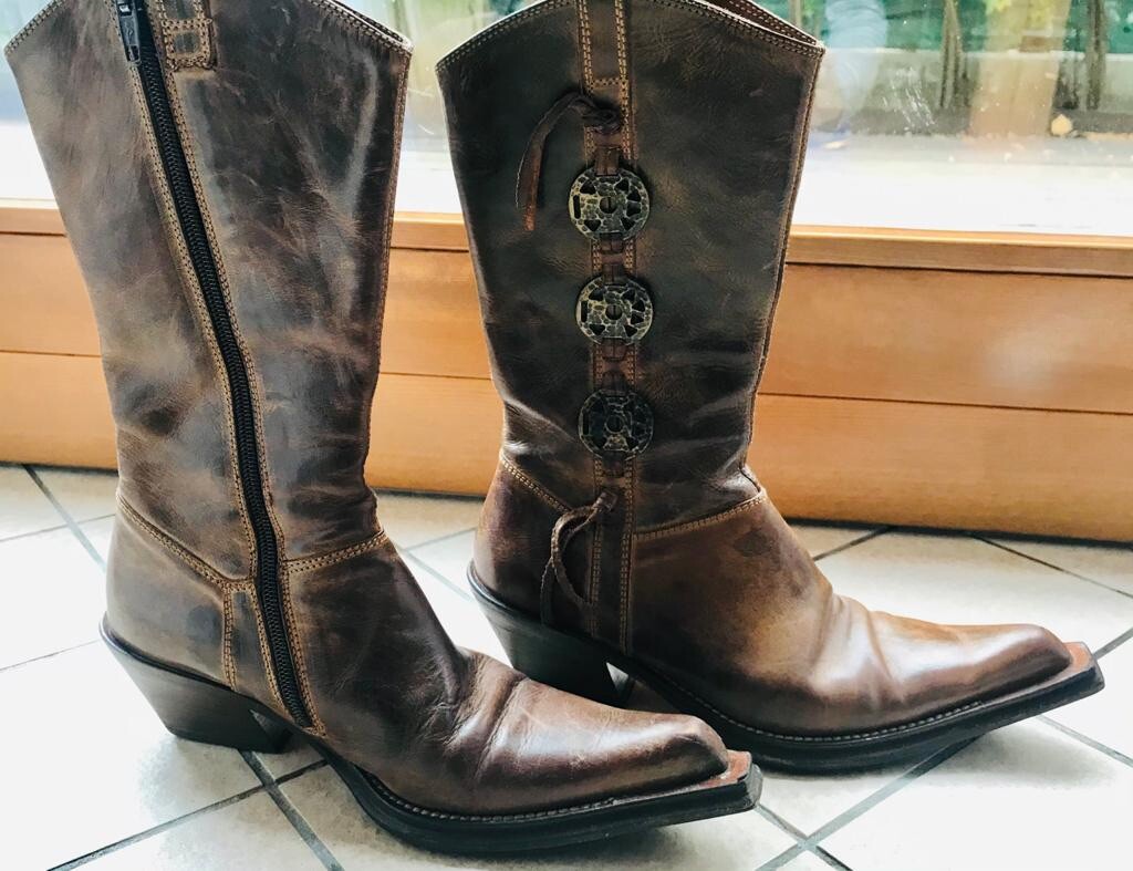 STIVALE TEXANO CUOIO DONNA ORIGINAL MARCA “WOTS BLACKSTONE “ N 36