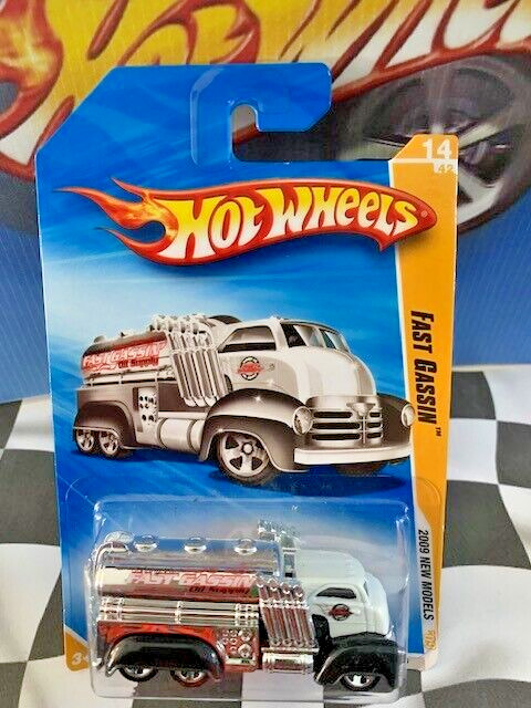 Hot Wheels 2009 First Editions New Models FE 014 Fast Gassin Tanker White 5SP