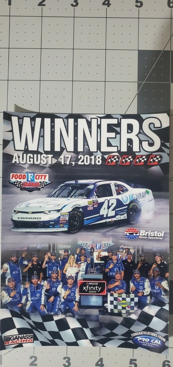 Nascar Xfinity Watch Bristol Race Kyle Larson #42 CGR 2018 Bristol