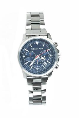 Michael Kors 259844 Mens Theroux Chronograph Stainless steel Watch Silver/Blue
