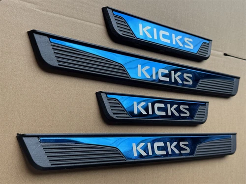 For Nissan Kicks Accessories Car Door Scuff Sill Cover Panel Step Protector Trim - Picture 36 of 92