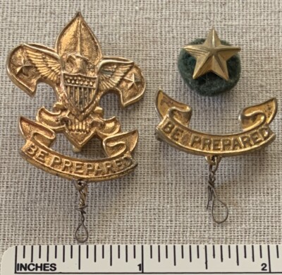 3 Vintage BOY SCOUT Badge PINS Early BSA First Second Class Service ...