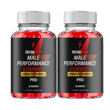 2-Pack Triton Maxx Gummies for Men - Triton Max Formula Gummies - 120 Gummies