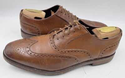 Cole Haan Men 10.5 Hamilton Grand Wingtip Oxford Shoe Burnished Taupe Leather Cole Haan Men main image 3