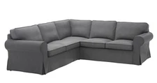 Ikea EKTORP 4-Seat Sectional Corner Sofa COVER - Nordvalla Dark Grey 203.223.11