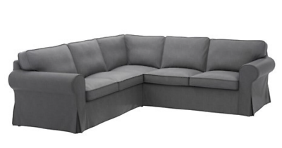 Ikea EKTORP 4-Seat Sectional Corner Sofa COVER Nordvalla Dark