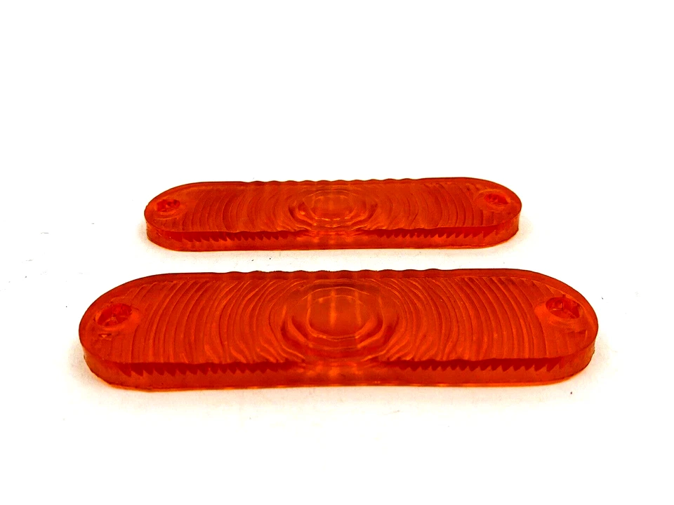 1963-1970 AMC RAMBLER PARK LAMP TURN SIGNAL LENS SET AMBER NEW #821-SET - Image 2 of 4