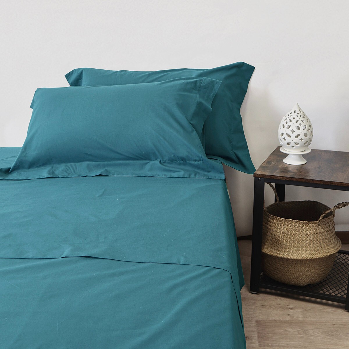 Lenzuola in cotone percalle da 600 TC per letto king size, lenzuola di cotone percalle, lenzuola