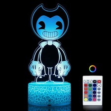 3D Night Light Illusion LED Desk Lamp with 16 Color Change Touch  Remote Con...