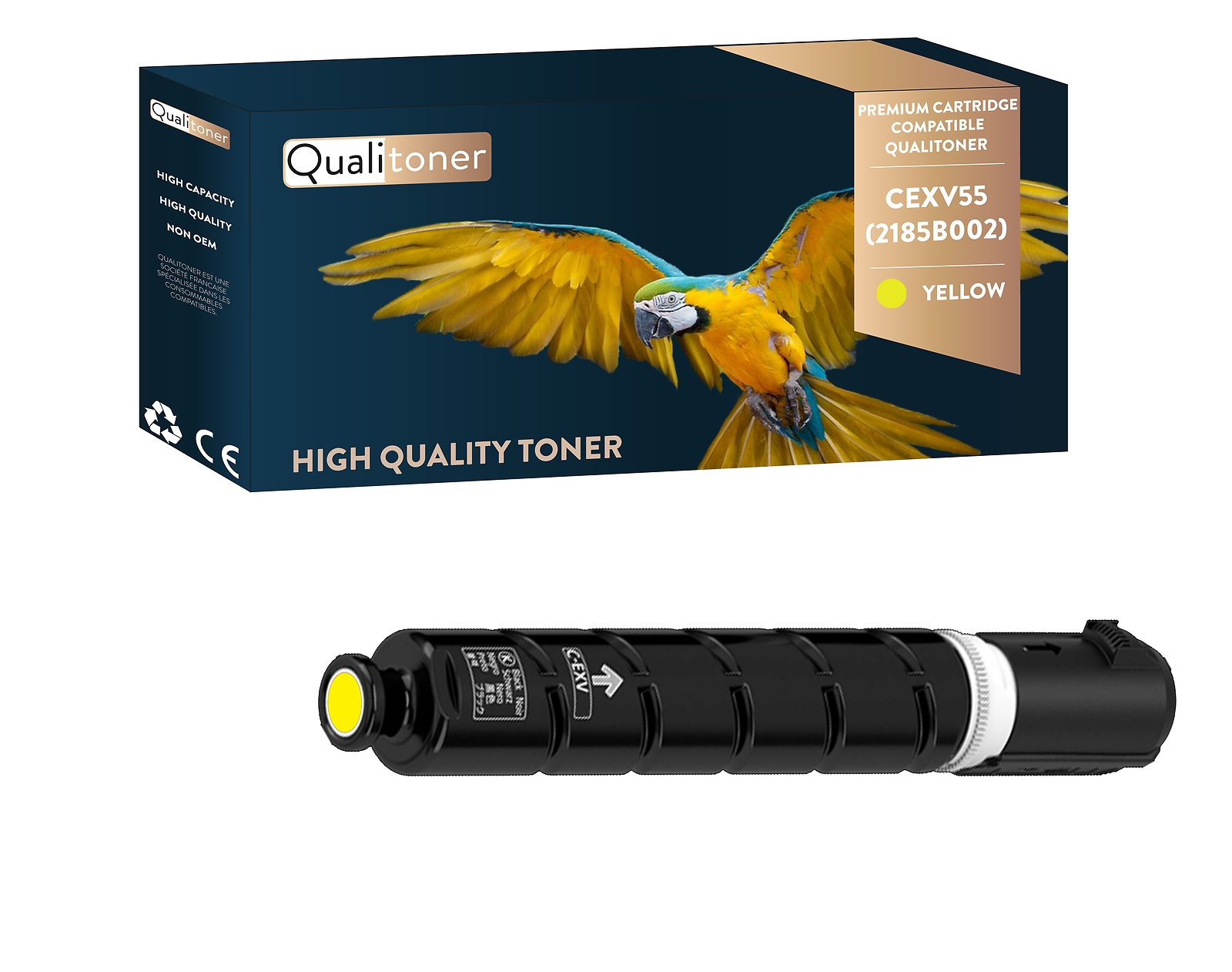 Toner CEXV55 Jaune : Résolvez vos Problèmes de Qualité d'Impression avec la Solution Qualitoner