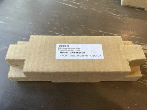 (1 NEW) Xirrus XP1- MSI - 30 Single Port 30w Midspan Injector, Good Price!