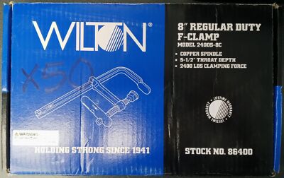 Wilton 86400 2400S-8C Regular Duty 8'' F-Clamp w/ Copper Spindle
