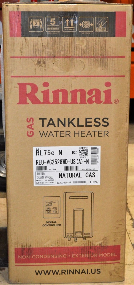 LOCAL PICKUP! NEW Rinnai RL75eN Outdoor/Indoor Natural Gas Tankless Water  Heater | eBay