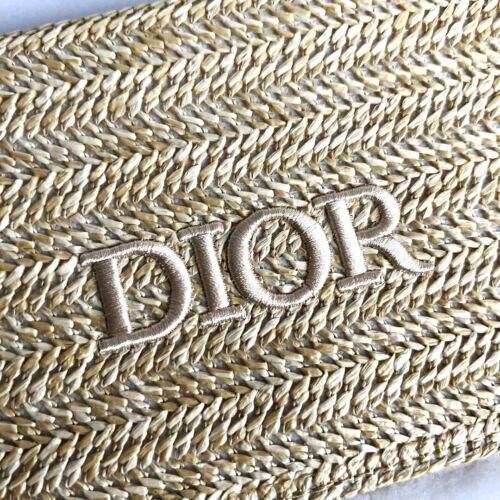 Christian Dior Pochette Pochette Set di 2, Pelle Nera e Rattan Estivo Beige - Foto 13 di 20