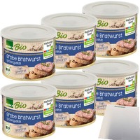 Edeka Bio Grobe Bratwurst Fein GewüRzt 6Er Pack 6X200G Dose Usy Block