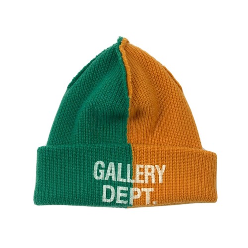 GREEN CASHMERE BEANIE HAT 