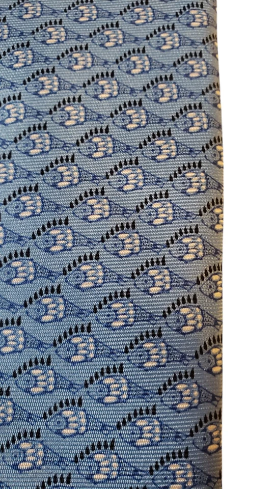 Corbata de cuello Sastre Para hombres Diseñador Lujo Pez Azul Novedad Negocios Iglesia Traje Foto 2 de 4