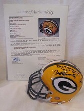 Packers Multi Autographed Mini Helmet w/Rare Canadeo Sig (6 Sigs) – Full JSA LOA