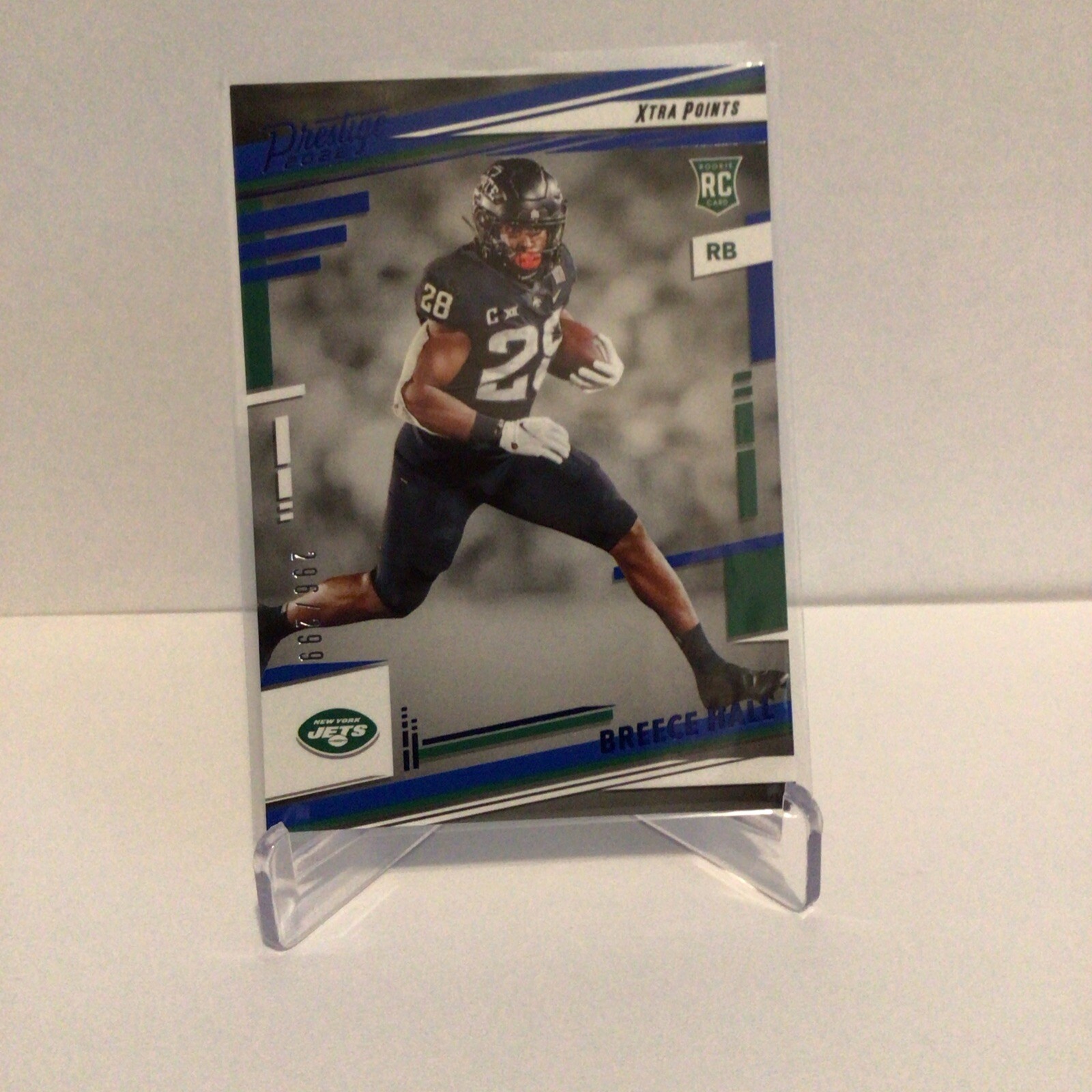 2022 Panini Prestige - Rookies Xtra Points Premium Blue #313 Breece Hall /299
