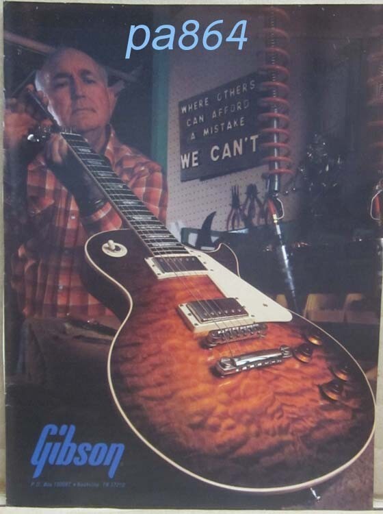 1981 GIBSON LES PAUL full page color print ad - factory tech & Flame Top