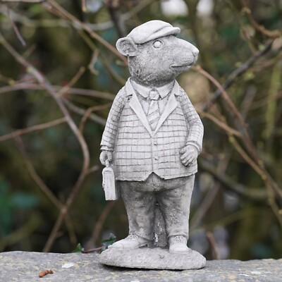 Herr Maus Stein Statue | Wind in den Weiden Tier Garten Deko Outdoor Ratty
