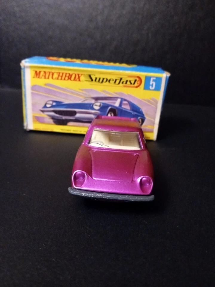 Matchbox Superfast #5 Lotus Europa Pink 1969 In Original  G2 Box - Image 4 of 4