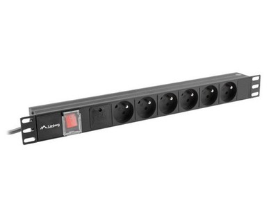 RACK STROMLEISTE PDU 19 1U 16A 6X 230V PL PDU-06E-0200-BK