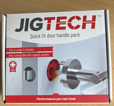 JIGTECH Cesano Quick Fit Interior Passage Door Handle Pack Satin Chrome LAL5060