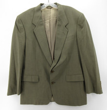 VINTAGE Christian Dior Sport Coat Men 43 Green Blazer Virgin Wool Union Made 