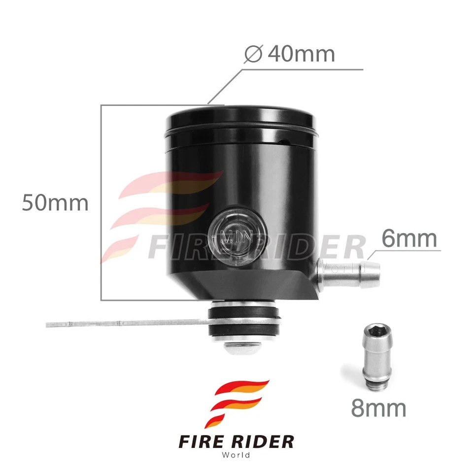 Depósito de líquido de frenos delantero negro para MV Agusta F3 675 12-14 15 16 17 18 19 20 Foto 2 de 3