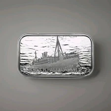 2024 1 oz SS Tilawa Shipwreck Silver Bar